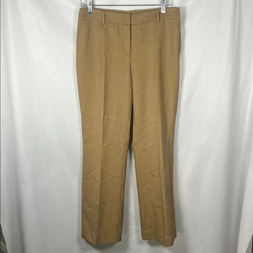 Akris Punto Women Size 8 Straight leg 100% wool (viscose lining) Tan Pants